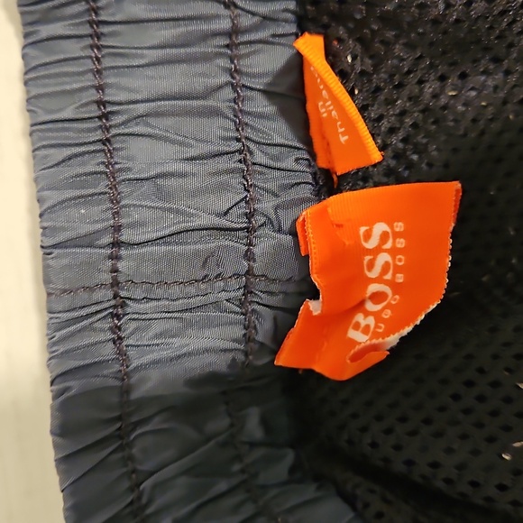 Hugo Boss Mens Swim Shorts Grey Size XL adjustable waist logo beach - Picture 4 of 8